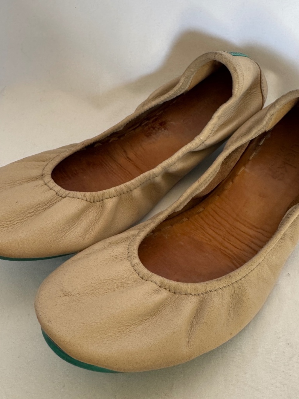 Tieks By Gavrieli Tan Leather Ballet Flats Size 8